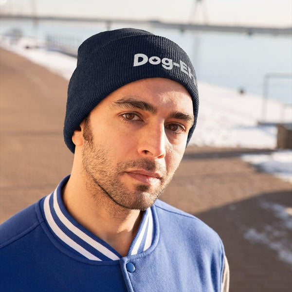 Embroidered Dog-Eh! Knit Beanie Printify